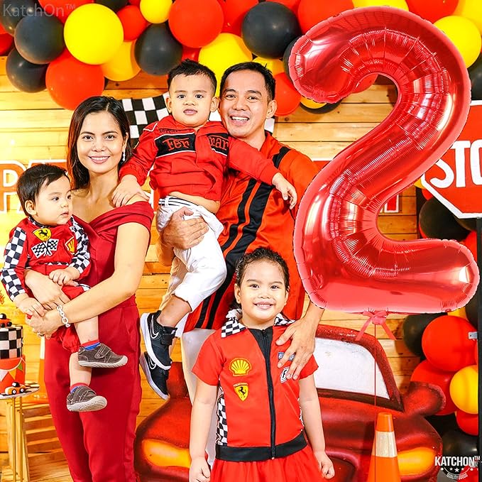 KatchOn, Giant Red Number 2 Balloon - 40 Inch | Mylar Foil 2nd Number