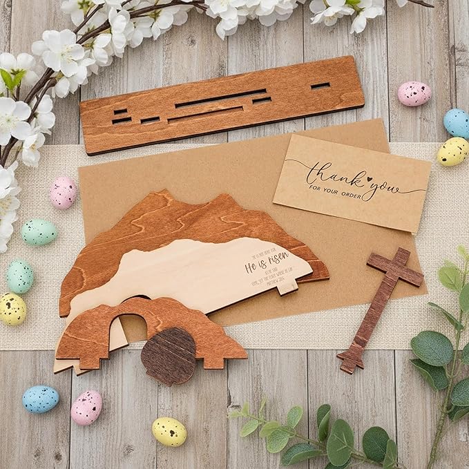 He is Risen Easter Decor Empty Tomb Easter Decoration Resurrection