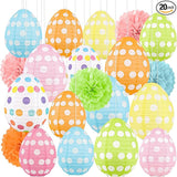 20Pcs Easter Party Decorations Set for Home Indoor Spring Egg