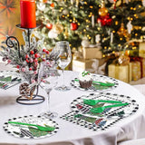 96 Pieces Christmas Tree Tableware Party Supplies Black and White