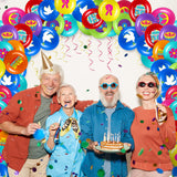 Aoriher 40 Pack 60's Hippie Balloons Party Decorations, 12 Inch Retro
