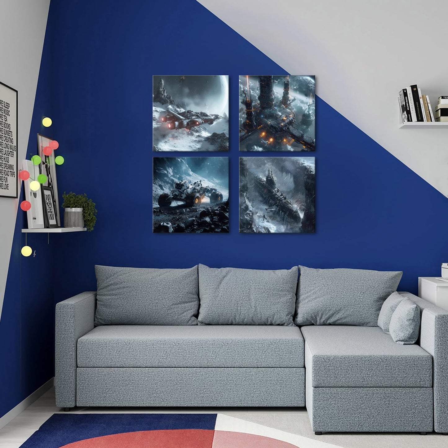 Galaxy Canvas Wall Art Outer Space Prints Painting Astronaut Wall