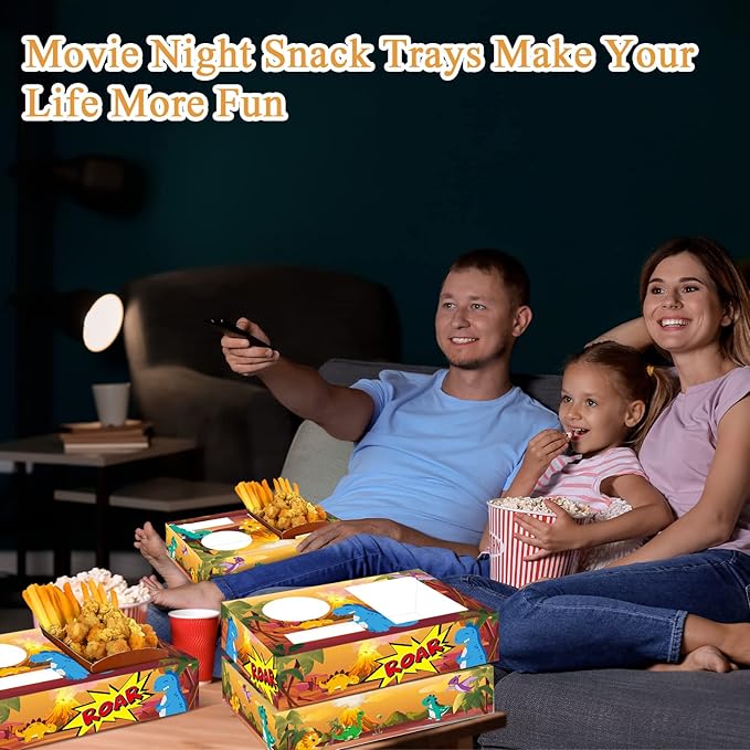 50pcs Movie Night Snack Trays Hold Candy Popcorn Food Drink Movie