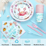 144Pcs Under the Sea Animal Birthday Party Supplies Decorations