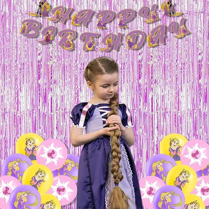 BRAVESHINE Iridescent Purple Foil Curtain - 2 Pack 3.2x6.5ft