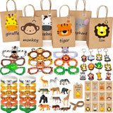 12 Sets Jungle Safari Party Favors Wild Animals Birthday Supplies
