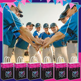 Gilprop 24 Pcs Baseball Black Drip Ice Cream Gifts Bags with Handles