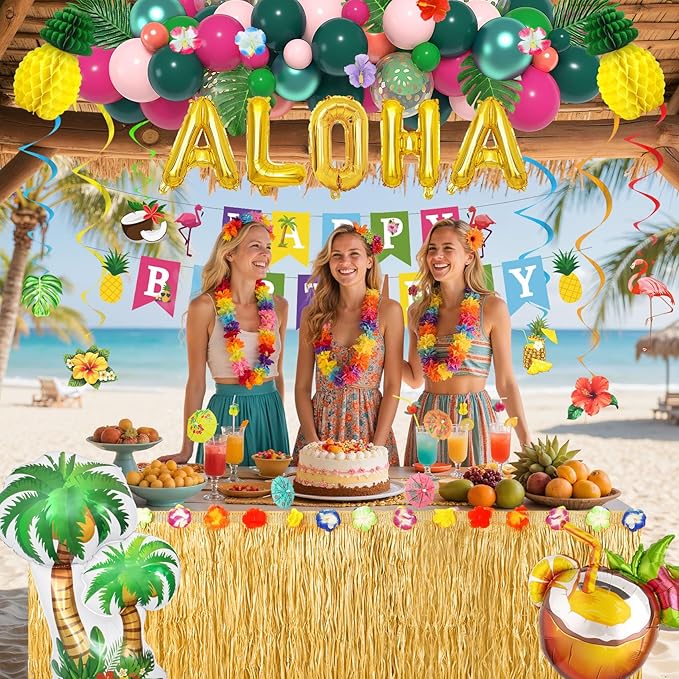 Hawaiian Luau Party Decorations Tropical Aloha Summer Beach Party
