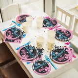 96 Pcs Gender Reveal Burnouts or Bows Party Plate and Napkins
