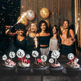 23pcs Disco Ball Cupcake toppers Happy Birthday Cake Topper 1970s