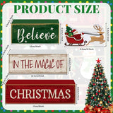 4 Pcs Christmas Table Decoration Wooden Santa Claus Decor Christmas