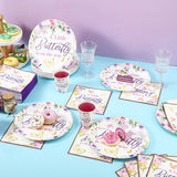 200 Pcs Butterfly Baby Shower Paper Plates Napkins Cups Girl Shower