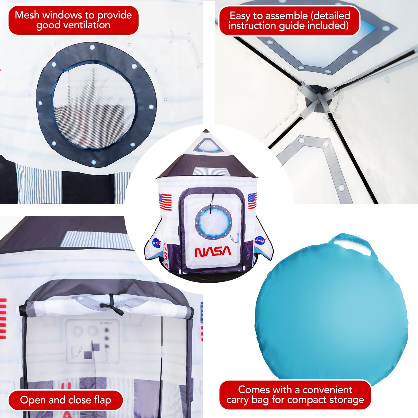 Kids Tent Indoor Pop up Play Tent for Kids, Outer Space