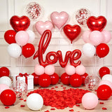 Valentine's Day Decorations Balloons Kit with Red and Pink Heart