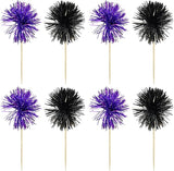 Gyufise 30Pcs Foil Firework Cupcake Toppers Sparkle Tinsel Cake #15
