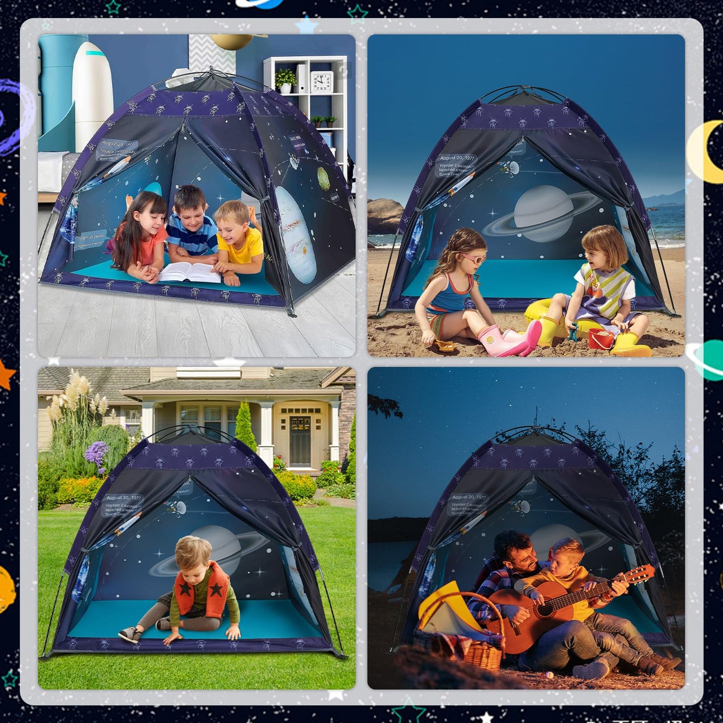 alprang Space World Play Tent Galaxy Dome Playhouse for Boys and Girls