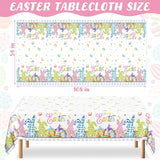 2 Pack Easter Tablecloth, 54" x 108" Easter Decorations, Rectangular