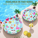 120 Pcs Summer Party Paper Plates Disposable Round
