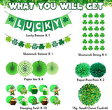 St Patrick's Day Decorations Set with Lucky Banner Shamrock Garland