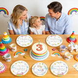 96 Pcs Magical Pastel Unicorn 3rd Birthday Party Supplies Young Wild