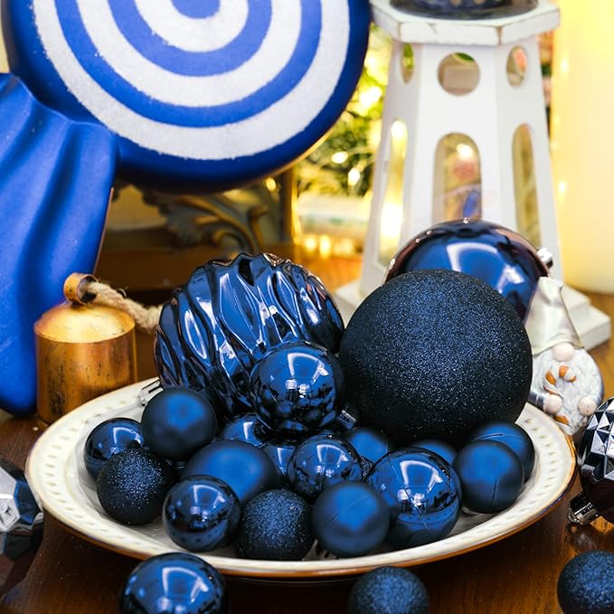 XmasExp 24ct Mini Christmas Ball Ornaments Shatterproof Christmas Orna