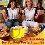 2PCS Softball Utensil Holder Paper Utensil Caddy for Softball Party