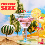 JOYIN 48PCS Plastic Margarita Glasses Cups, 12 oz Neon Disposable