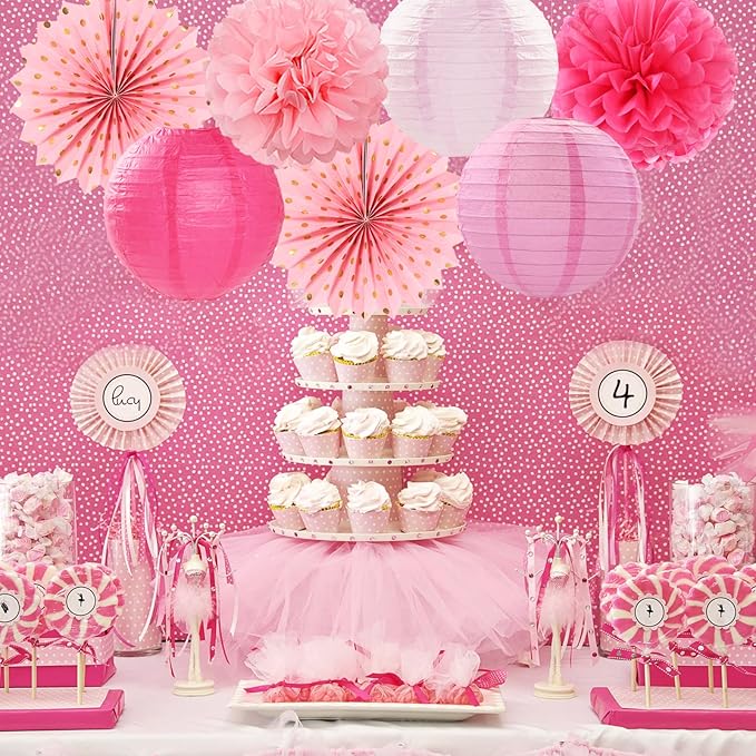 Rose Hot Pink Valentines Day Party Decorations Streamers 14pc Girl