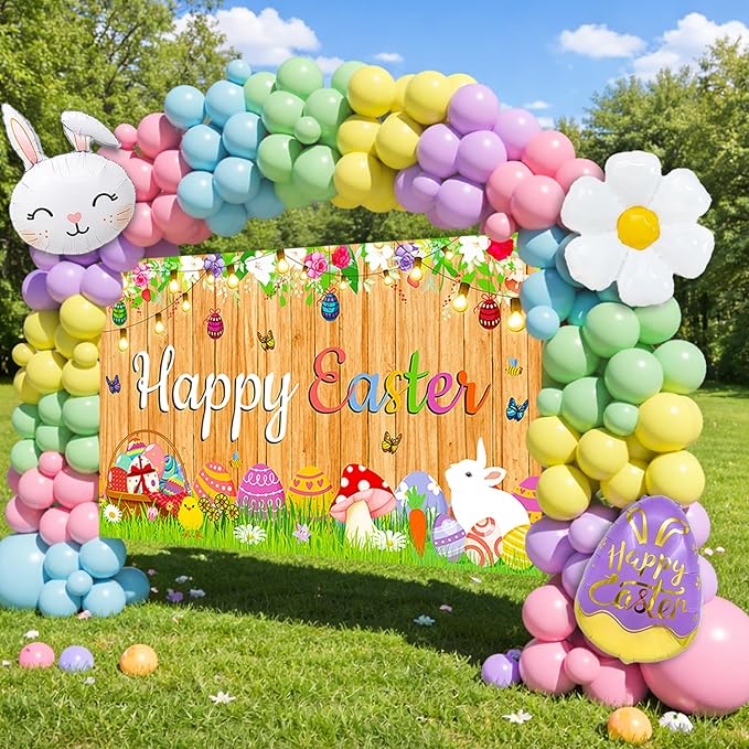 Easter Party Decorations 153PCS Easter Balloon Arch Kit Pastel