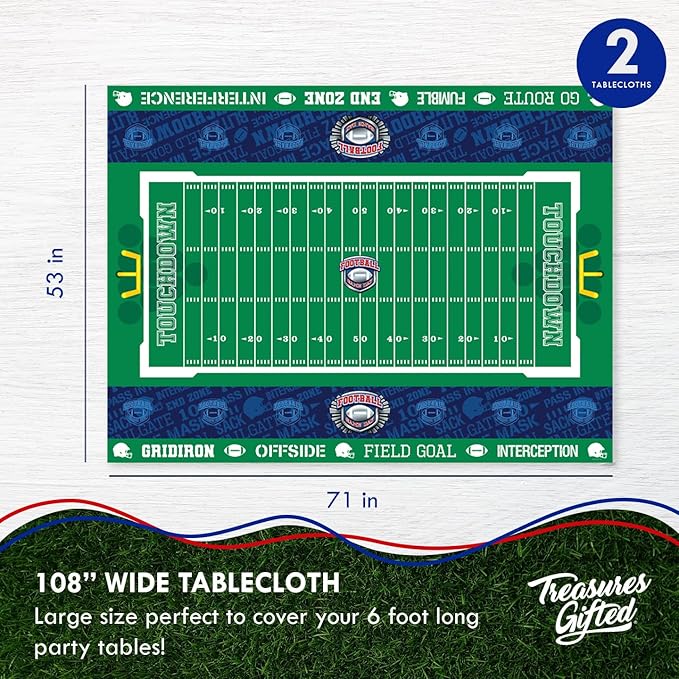 Treasures Gifted Football Party Decorations Serves 24 Dinnerware