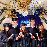 12" Black Gold Confetti Cannon Party Poppers for Birthday Graduation