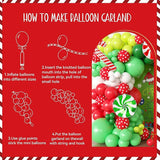104pcs Whimsical Christmas Balloon Garland Arch Kit with Giant Candy
