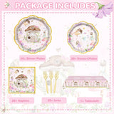 81Pcs Fairy Party Decorations for Girls 1st 2nd Birthday Garden Flower