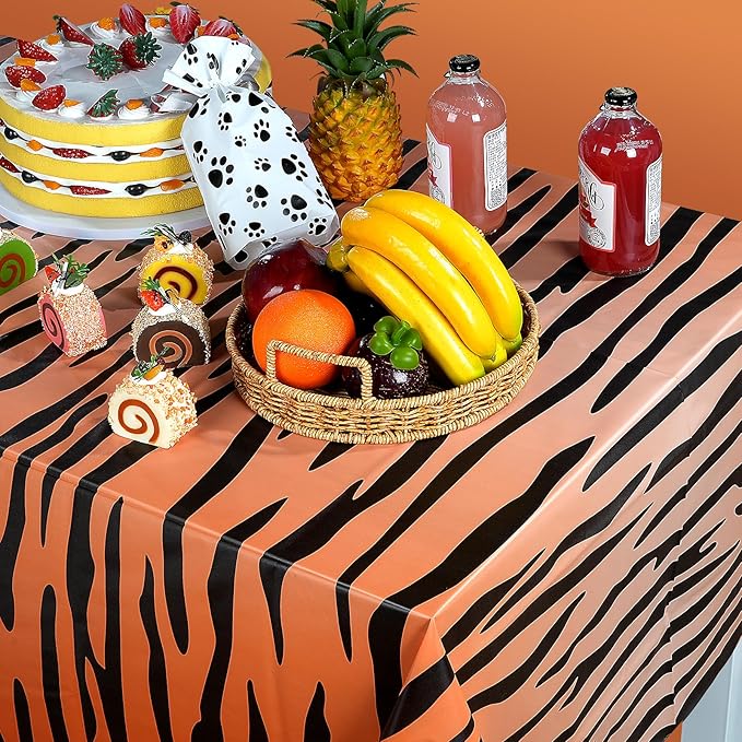 12Pack Animal Safari Tablecloth Jungle Animal Zoo Theme Party Table