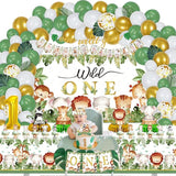 Wild One party Decorations 150 Pcs Jungle Animal Party Supplies