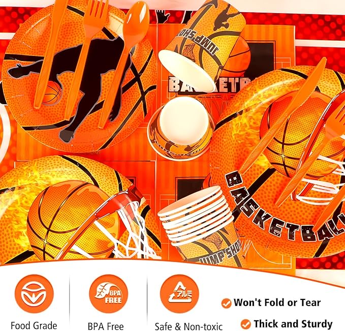 173 PCS Basketball Party Decorations Basketball Birthday Decorations
