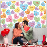 Xtralarge Valentine's Day Conversation Heart Backdrop Banner