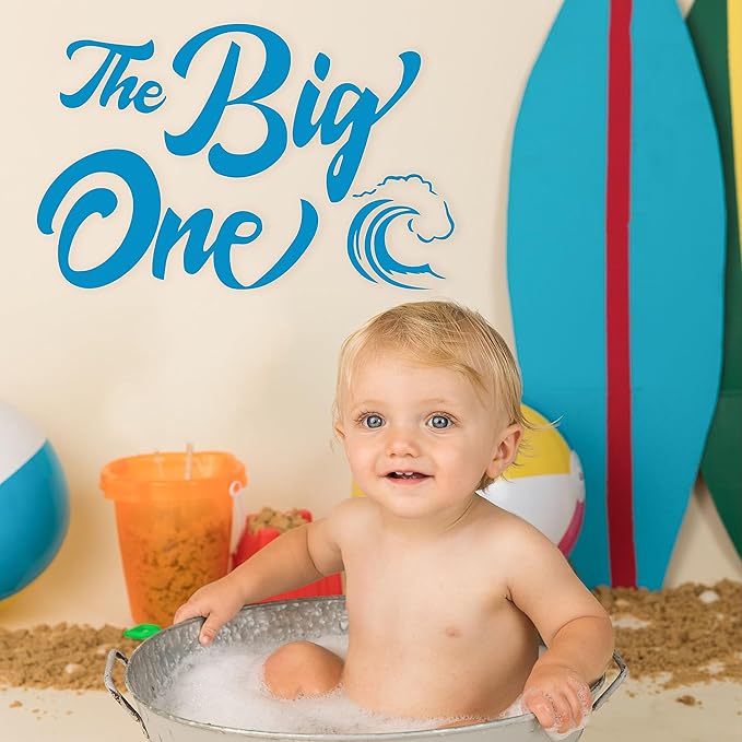 The Big One Decal Wave Themed 1st/First Birthday Party Decoration