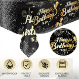 41Pcs Black and Gold Birthday Decorations,Happy Birthday Party