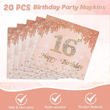 16th Birthday Party Decorations for Girls Rose Gold Birthday