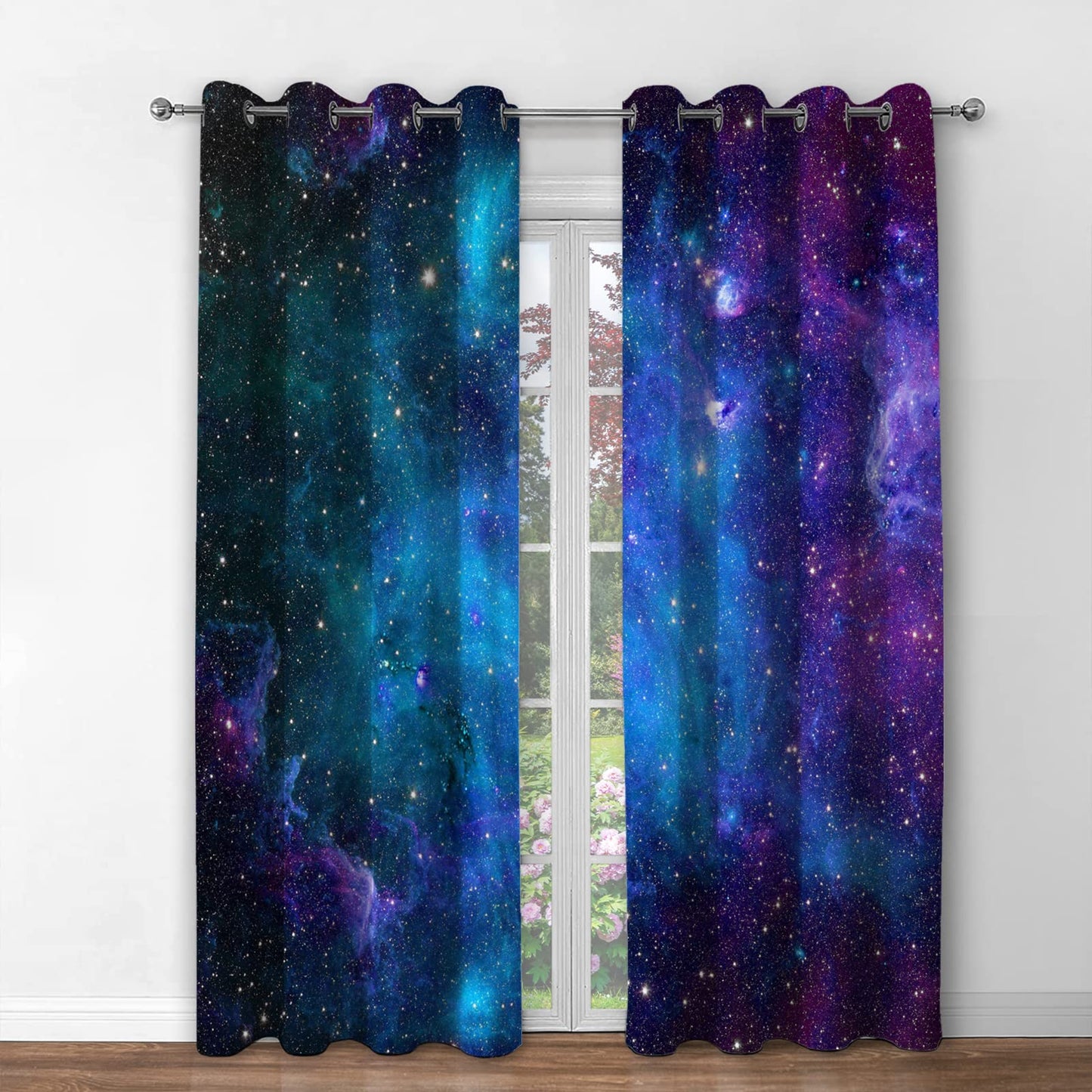 Jekeno Galaxy Blackout Curtain Outer Space Nebula Universe Stars