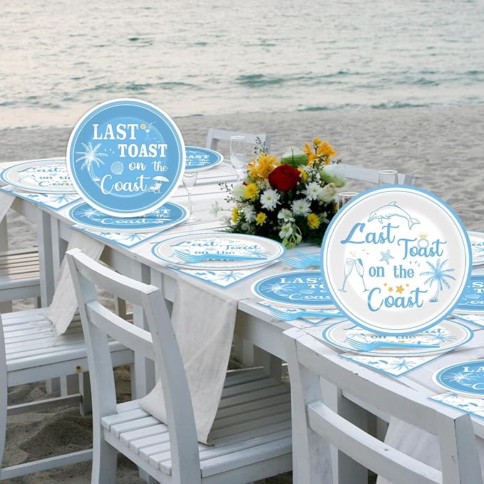 96Pcs Last Toast on the Coast Party Supplies Coastal Bachelorette