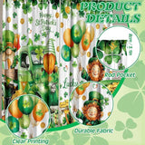 2 Pcs St Patrick's Day Curtains for Living Room Green Shamrock Truck