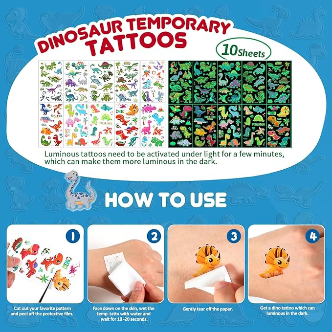 Dinosaur Party Favors For 10 Kids 140pcs Dinosaur Birthday Party