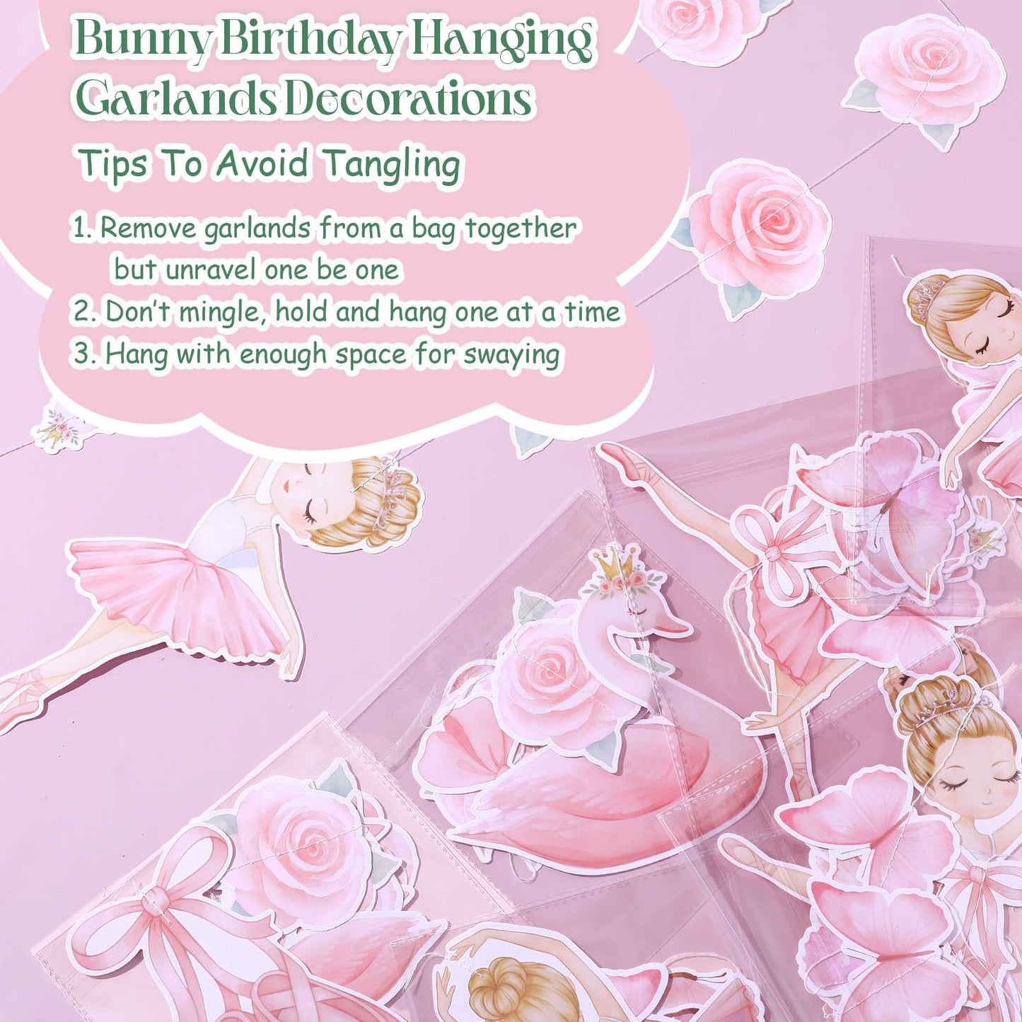 Daifunli 8 Pcs Ballerina Party Decorations Ballet Dancer Birthday