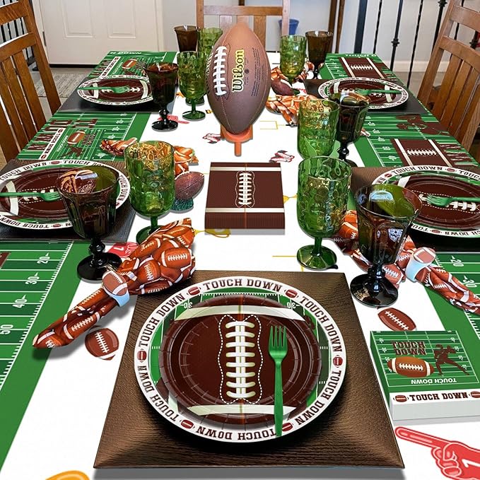 Football Party Decorations 82Pcs Supplies Including Plates Napkins