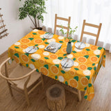 ZYPHORIEL Orange Fruit Rectangle Tablecloths Citrus Orange Table