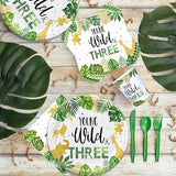 Young Wild And Three Decorations Tableware Safari Jungle Theme 3rd