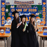 Graduation Decorations 2026 Blue and Orange Graduation Party Decor