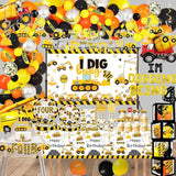 345 Pcs Construction 4th Birthday Party Supplies Dump Truck Four